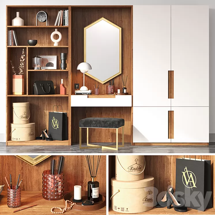 Hallway composition 01 3D Model Hallway composition 01 3D Model