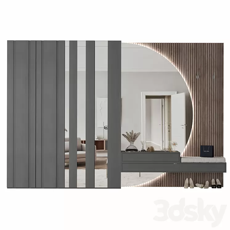 Hallway Composition 04 3D Model Hallway Composition 04 3D Model