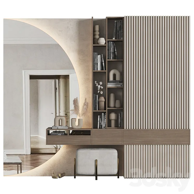 Hallway Composition 187 3D Model Free Download