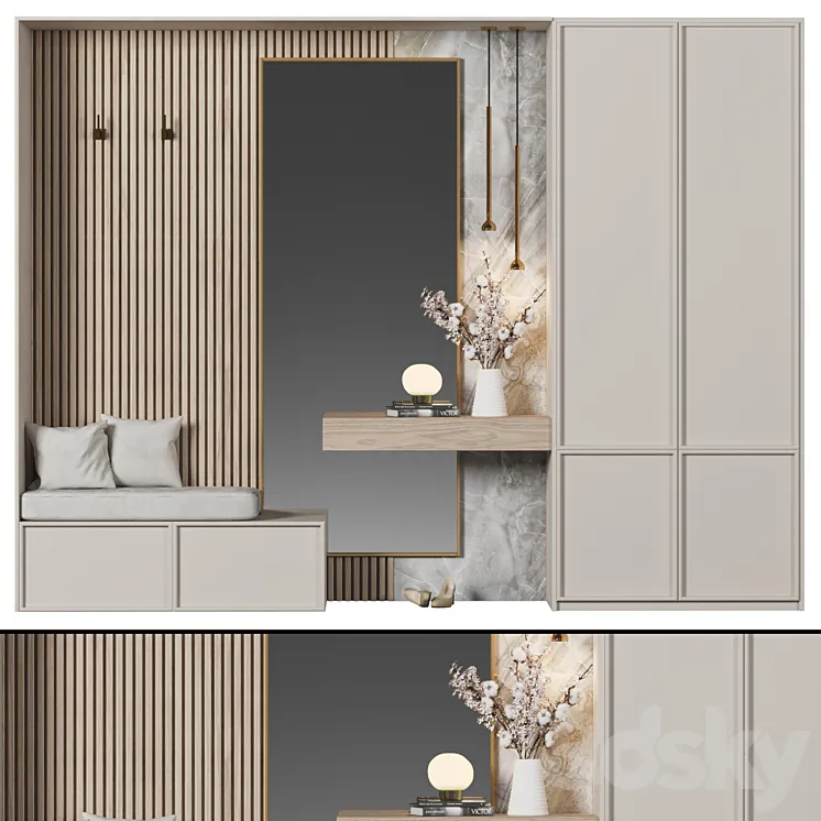 Hallway Composition 201 3D Model Free Download