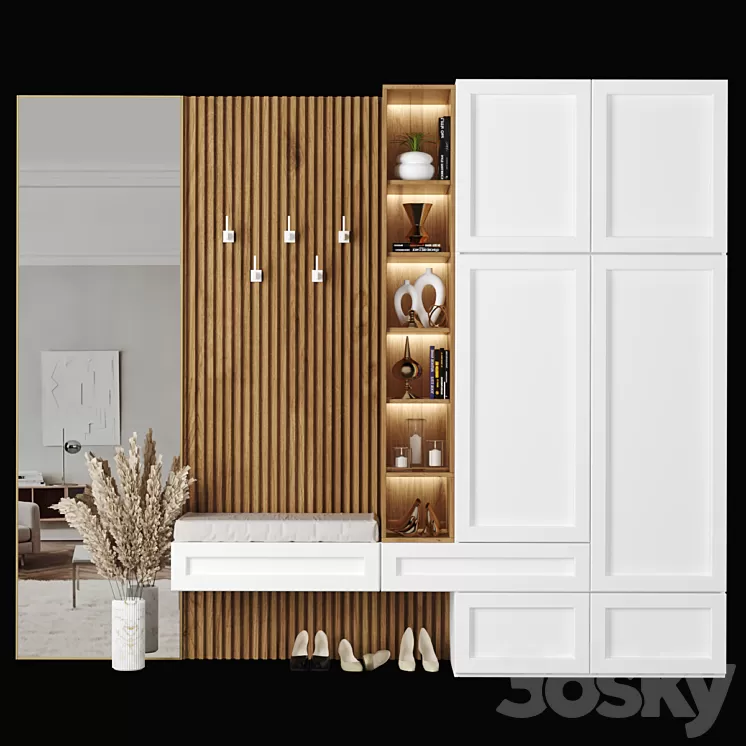 Hallway Composition 30 3D Model Hallway Composition 30 3D Model