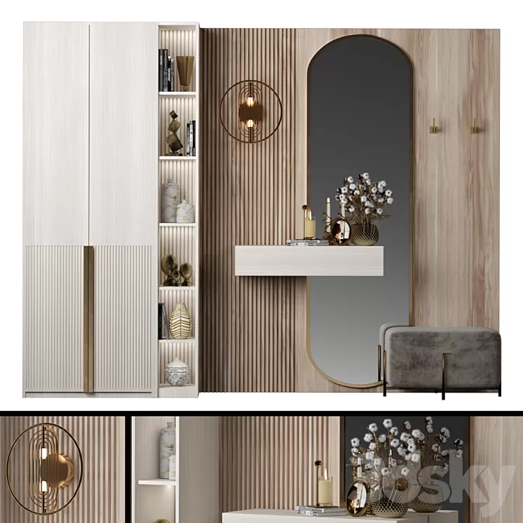 Hallway Composition 3D Model Free Download