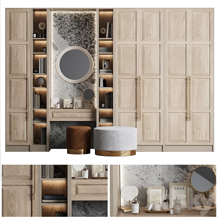 Hallway Composition with Zara Home decor 3D Model Hallway Composition with Zara Home decor 3D Model