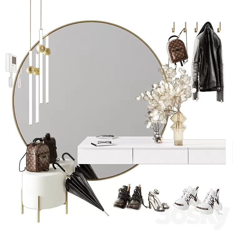 Hallway decor 8 3D Model Hallway decor 8 3D Model