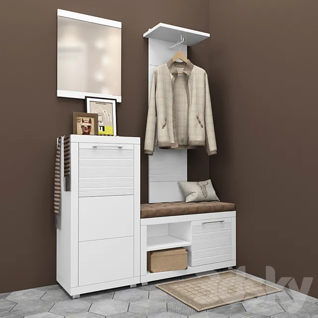 Hallway FLAMES 3D Model