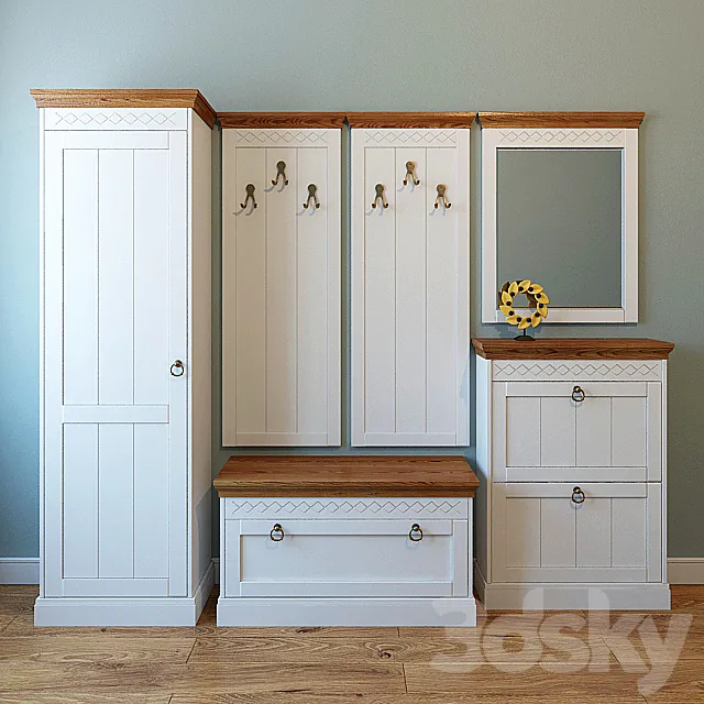 Hallway from Denmark Wood Stock 3DModel Hallway from Denmark Wood Stock 3DModel