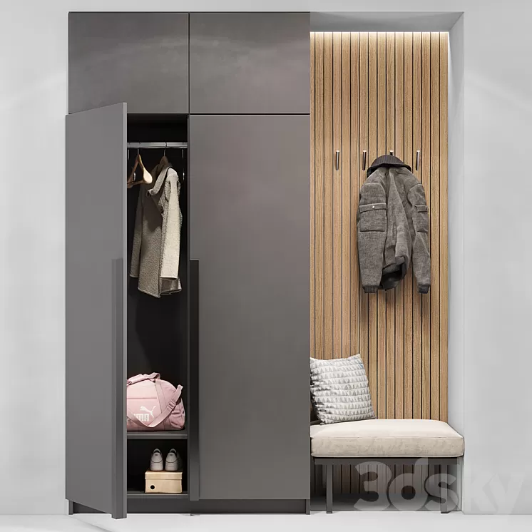 Hallway furniture 8 3D Model Hallway furniture 8 3D Model