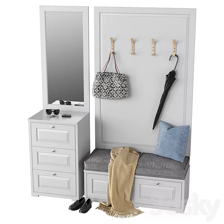 Hallway furniture 9 3D Model Hallway furniture 9 3D Model