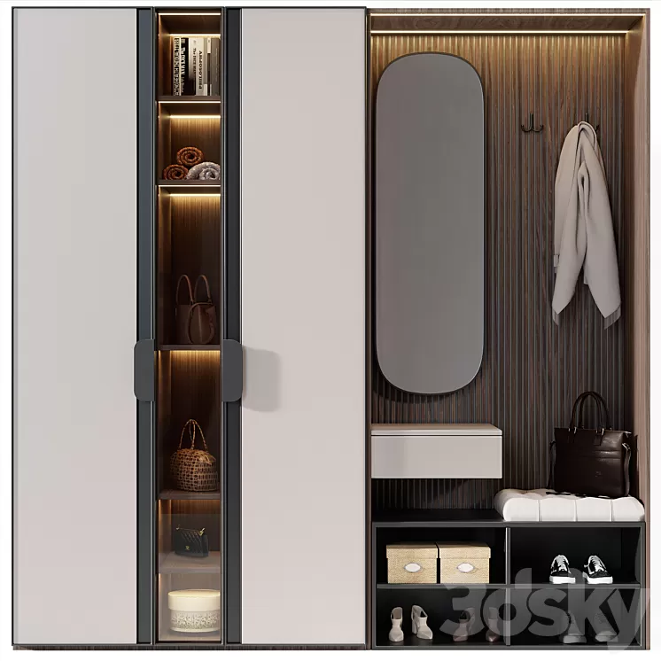 Hallway furniture modern 1 3D Model Free Download