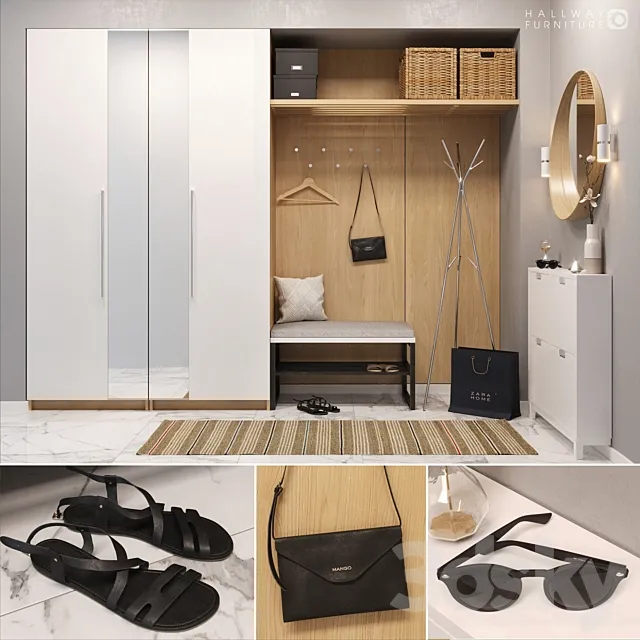 Hallway furniture_1 3DModel Hallway furniture_1 3DModel