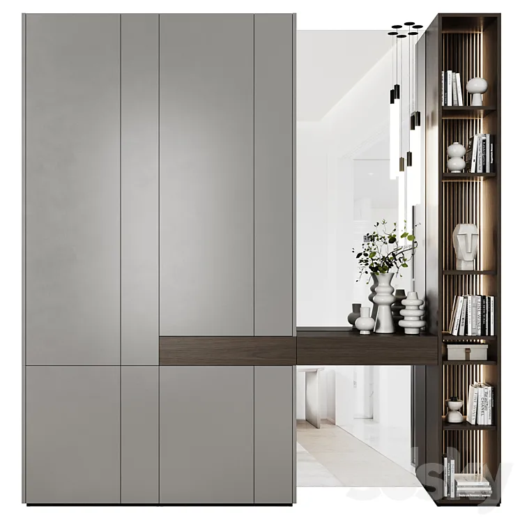 Hallway in modern style 02 3D Model Free Download