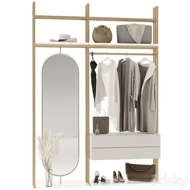 Hallway metal fabric decor vase 3D Model