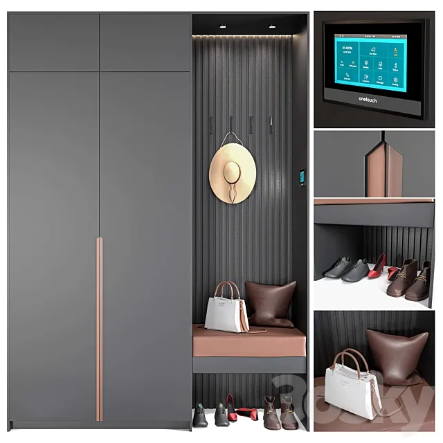 hallway modern 3D Model hallway modern 3D Model