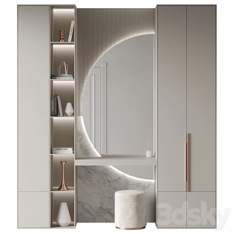 Hallway set 01 3D Model Free Download