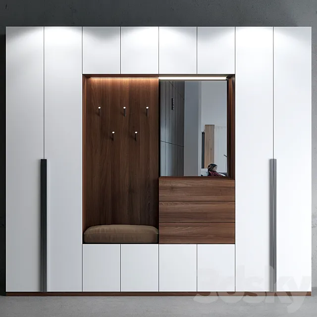 Hallway- storage 02 3D Model