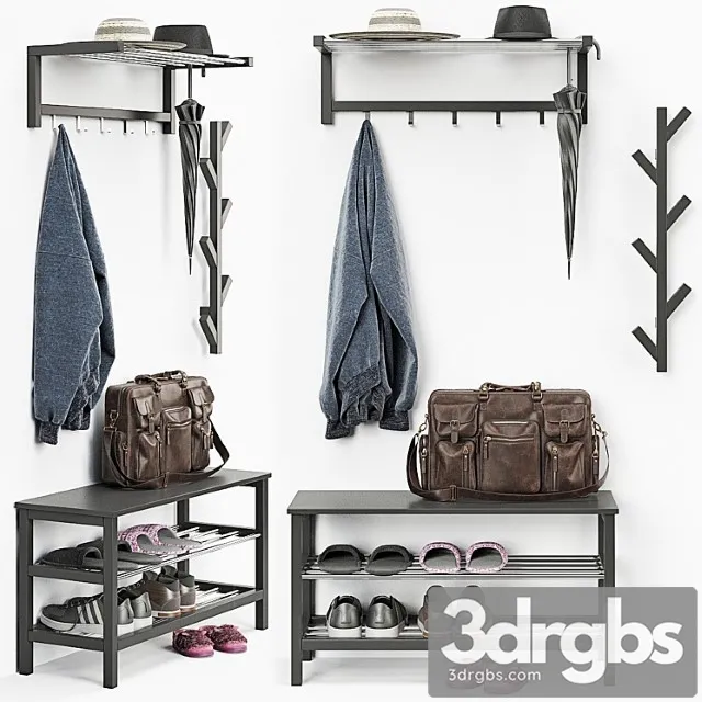 Hallway with a series of chusig 2 3D Model Download