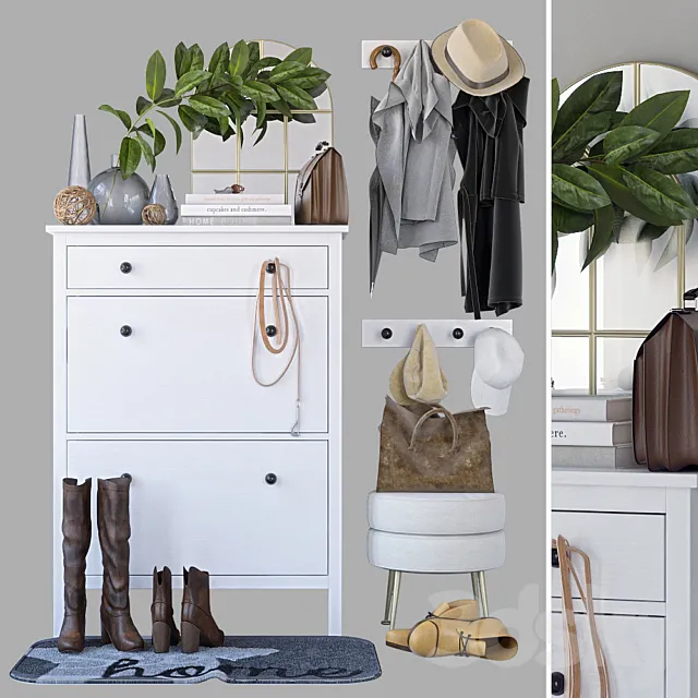 Hallway with filling 3D Model Hallway with filling 3D Model