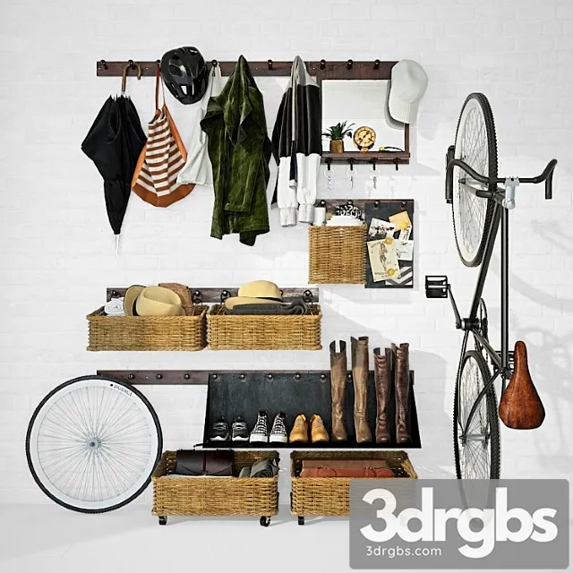 Hallway with filling 3D Model Download