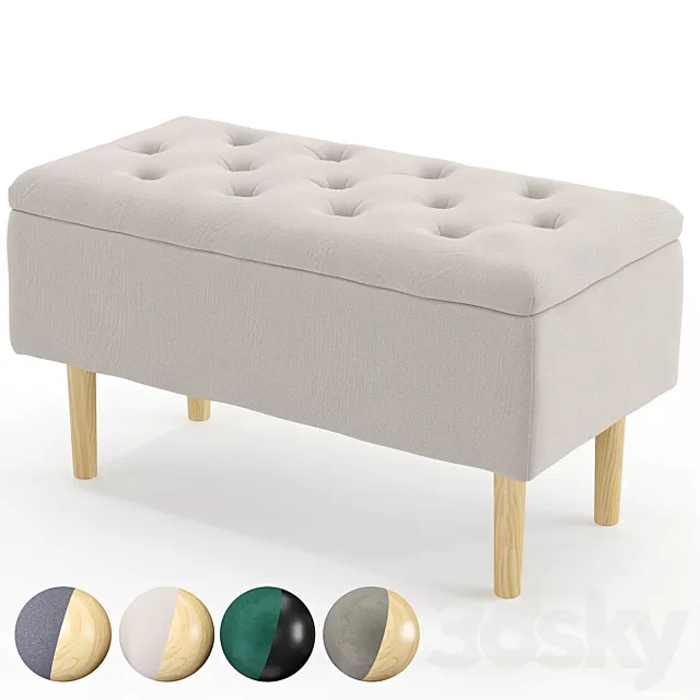 Halmar Cleo Bench 3D Model Halmar Cleo Bench 3D Model