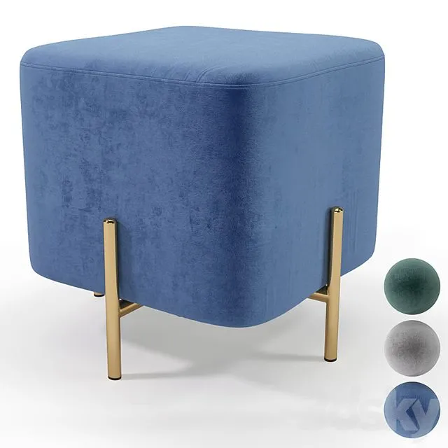 Halmar Corno pouf 3D Model Halmar Corno pouf 3D Model