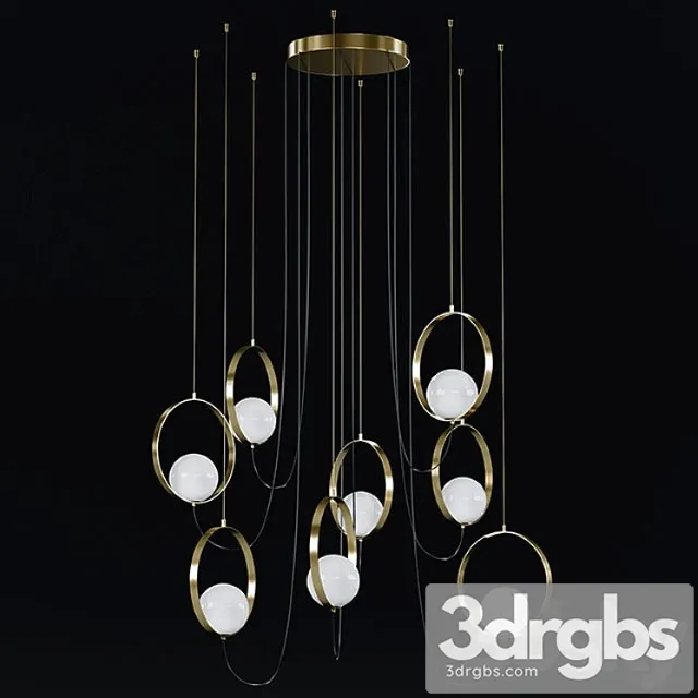 Halo Chandelier 8 led 3000k gold Halo Chandelier 8 led 3000k gold