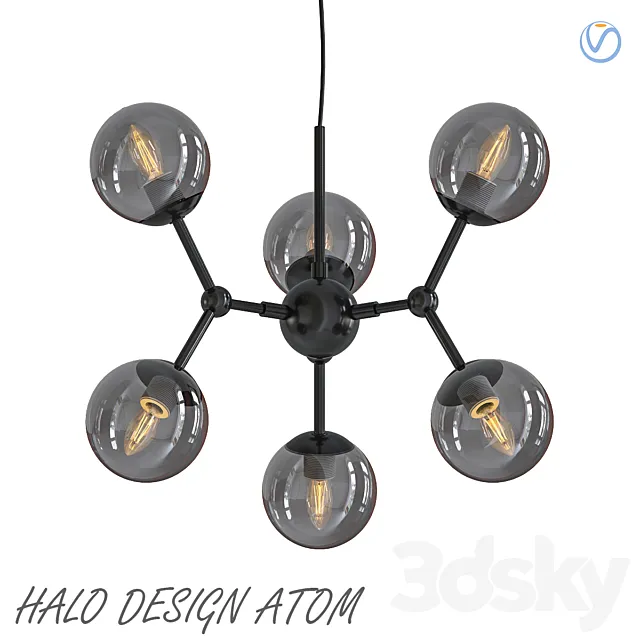 Halo Design Atom 3D Model