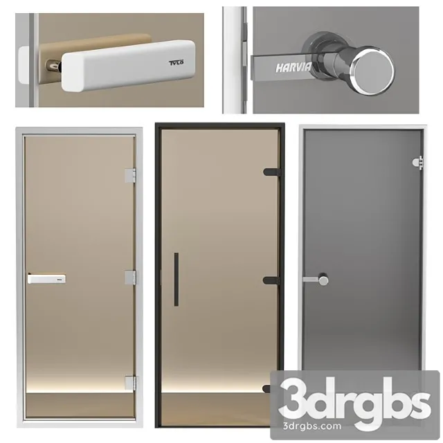 Hamam Turkish Sauna Glass Doors 3D Model Download