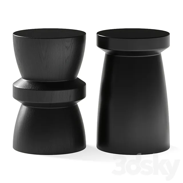 Hamilton Conte Stool Dot Lucinda Side Table 3DModel Hamilton Conte Stool Dot Lucinda Side Table 3DModel