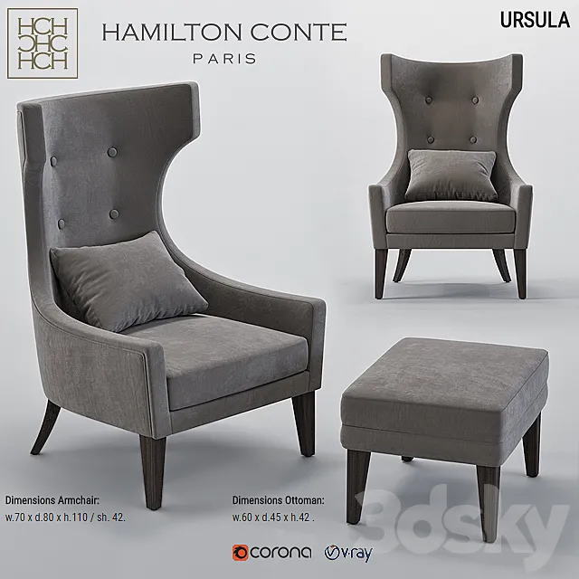 Hamilton Conte URSULA 3DModel Hamilton Conte URSULA 3DModel