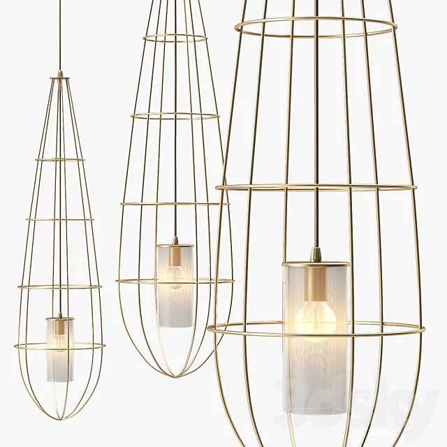 Hamilton Conte Zeppelin Pendant Light 3DModel Hamilton Conte Zeppelin Pendant Light 3DModel