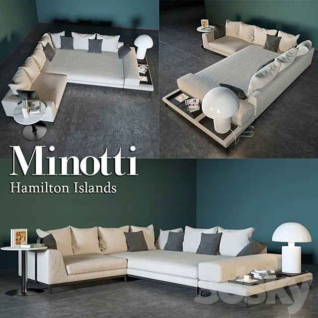 Hamilton Islands by Minotti – sofas 3D Model Hamilton Islands by Minotti – sofas 3D Model