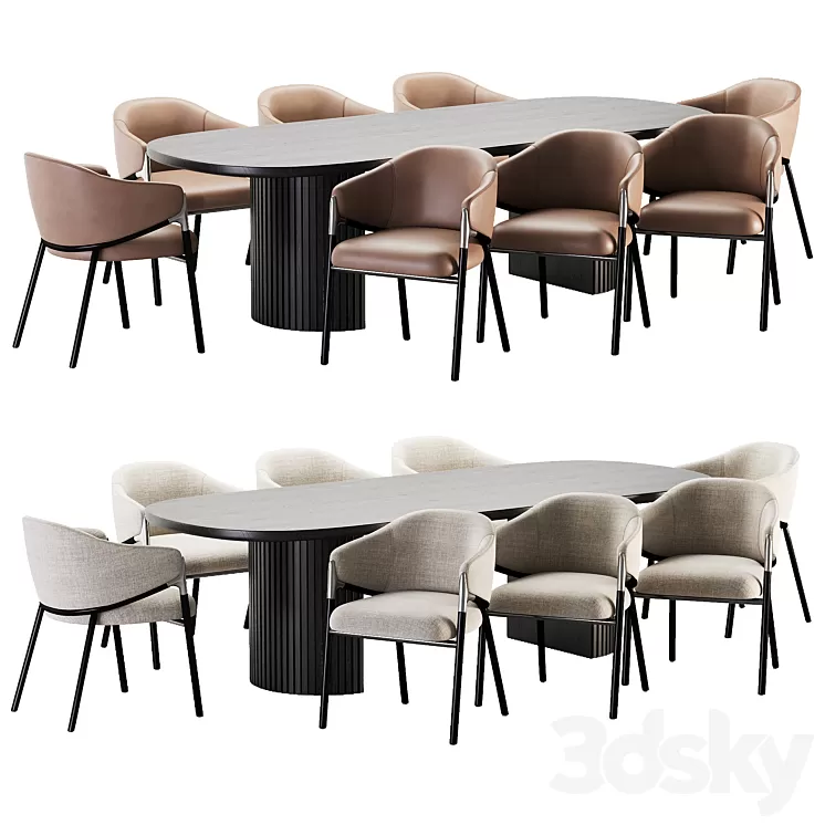 Hammer Dining set 3D Model
