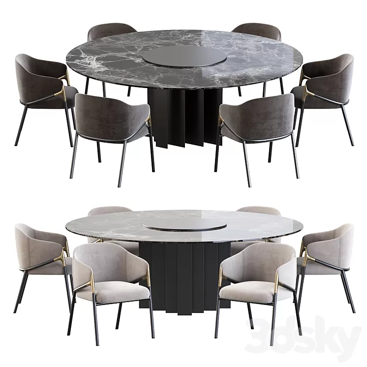 Hammer Guest Side Seating and Exlis Amura Complements 3D Model