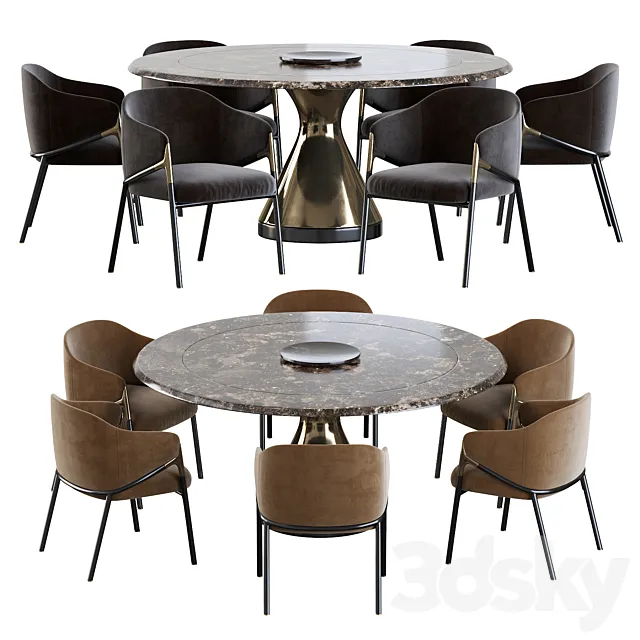 Hammer Guest Side Seating and Table 3DModel