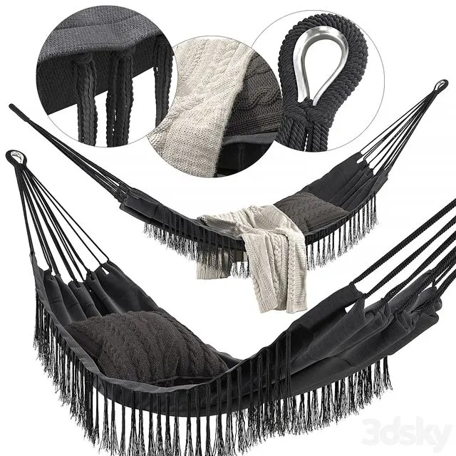 Hammock BREGNAC 3D Model Hammock BREGNAC 3D Model