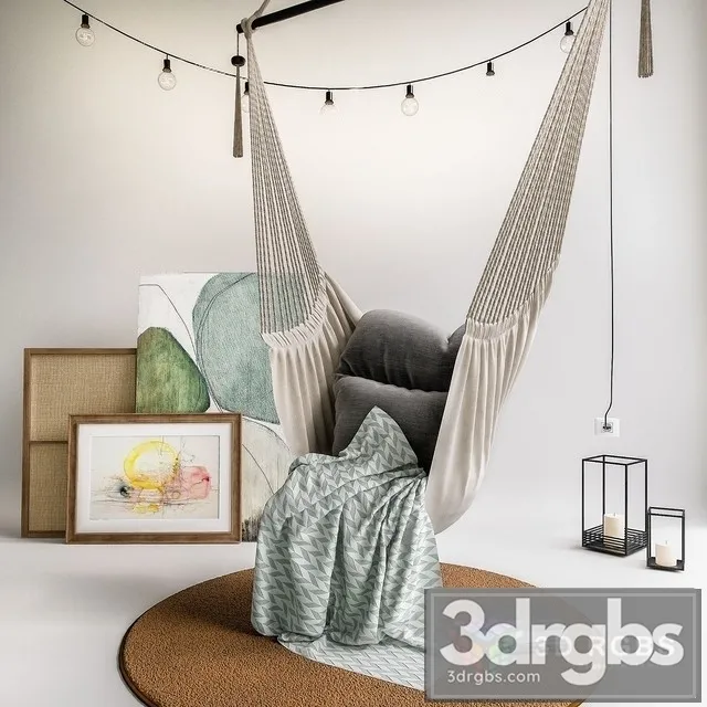 Hammock Hanging Chair 3D Model Download Hammock Hanging Chair 3D Model Download