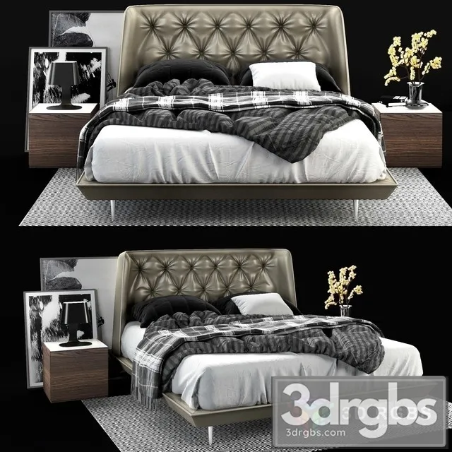 Hampton Calligaris Bed 3D Model Download