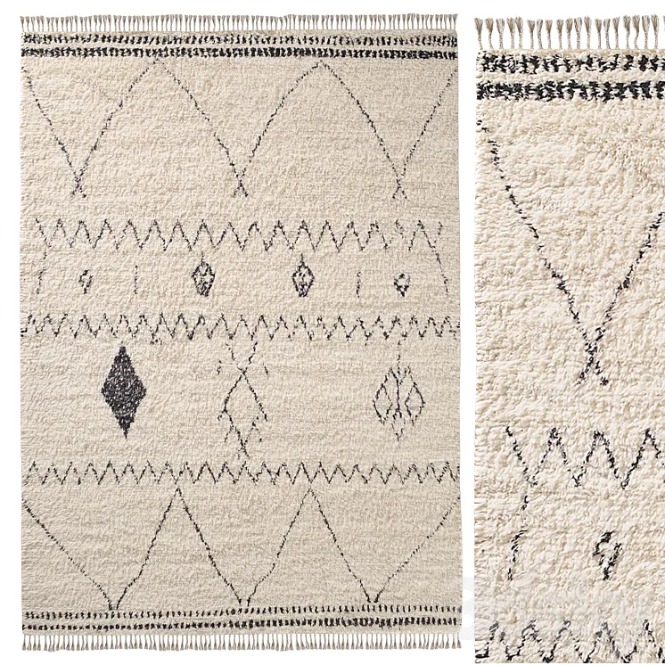 HANAA WOOL RUG 3D Model Free Download