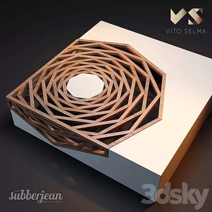 Hanako coffee table by Vito Selma 3D Model Hanako coffee table by Vito Selma 3D Model