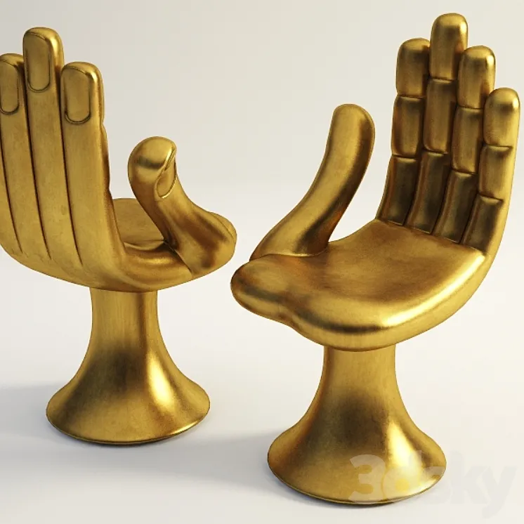 Hand Chair Sculpture 3D Model Free Download