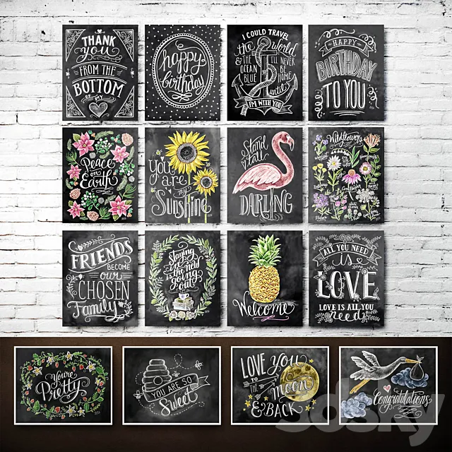 Hand-Drawn Lovelies by Valerie Mckeehan 2 3D Model Hand-Drawn Lovelies by Valerie Mckeehan 2 3D Model