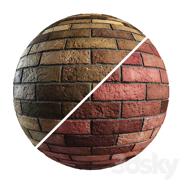 Hand Molded PBR 4k Bricks 3D Model