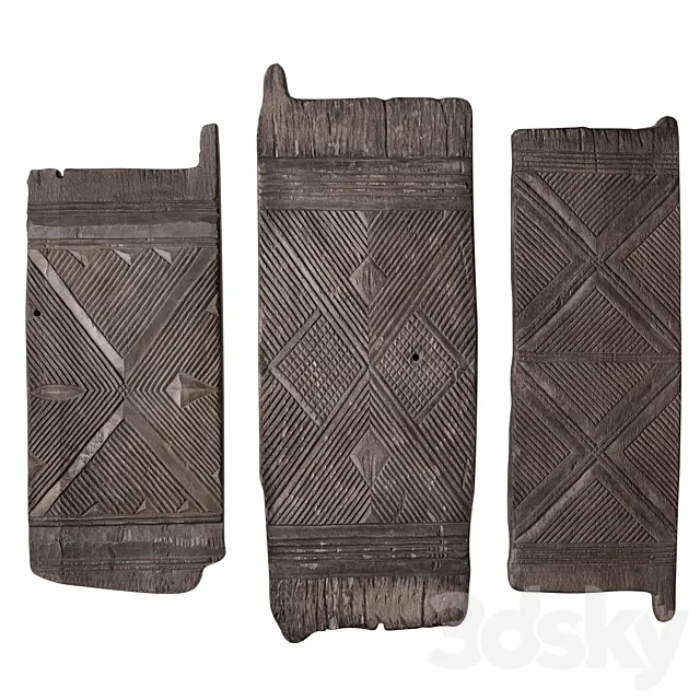 HandCarved Nigerian Doors Collection by Restoration Hardware 3DModel HandCarved Nigerian Doors Collection by Restoration Hardware 3DModel