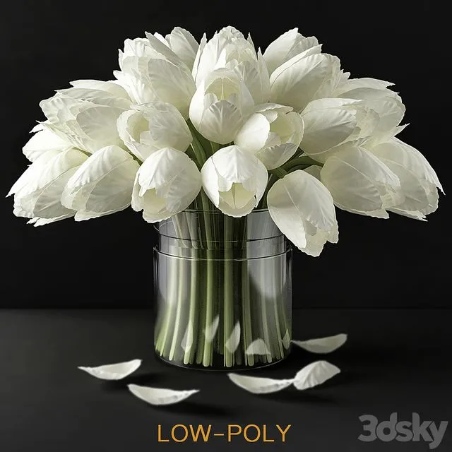 Handcrafted Real Touch Tulips 3D Model