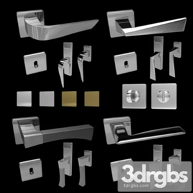 Handles for doors and windows mandelli (4 pcs. 4 colors) 3 3D Model Download