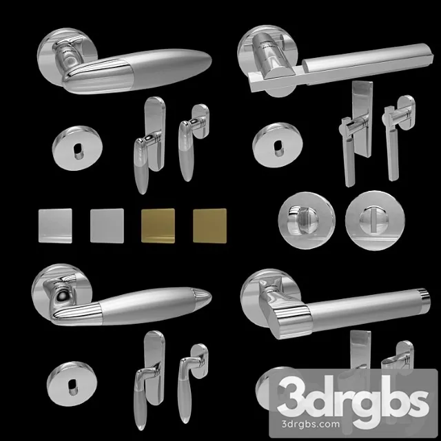 Handles for doors and windows mandelli (4 pcs. 4 colors) 5 3D Model Download