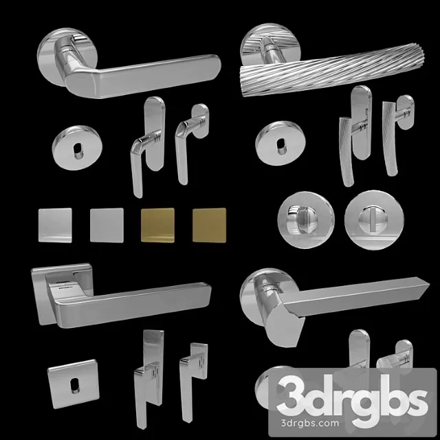 Handles for doors and windows mandelli (4 pcs. 4 colors) 6 3D Model Download