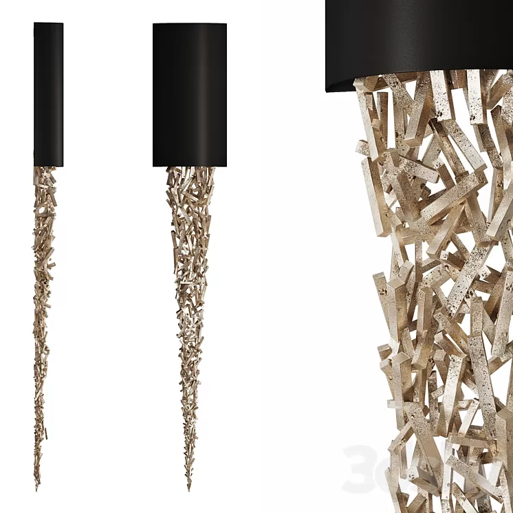 Handmade luxury wall lamp FIREWOOD Vetvistore 3D Model Handmade luxury wall lamp FIREWOOD Vetvistore 3D Model