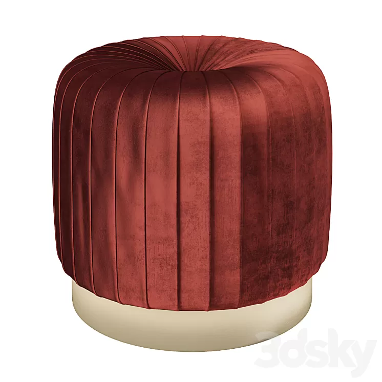 Handmade pouf 3D Model Handmade pouf 3D Model