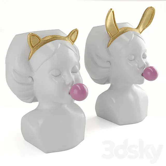 Handmade vase “Bubble Gum Girl” 3D Model